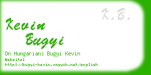 kevin bugyi business card